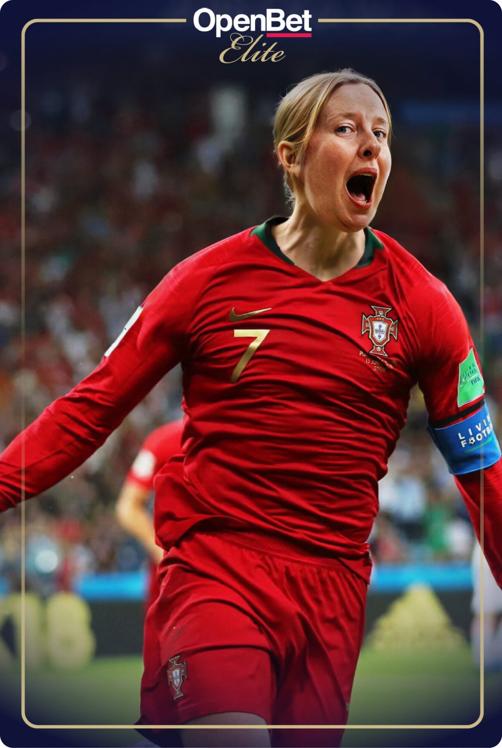 Mobile Moments AI Photo Booth creating an illustrated football portrait for a branded event